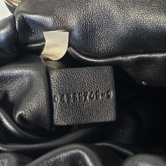 Chloe Arlene Black Lambskin Leather Drawstring Bracelet/Chain Hand/Shoulder Bag - Picture 10 of 12